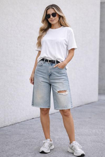 Бриджи X-Ray (S-2XL) 0617 l.blue (лето)