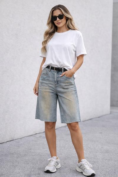 Бриджи X-Ray (S-2XL) 9158-2 l.blue (лето)