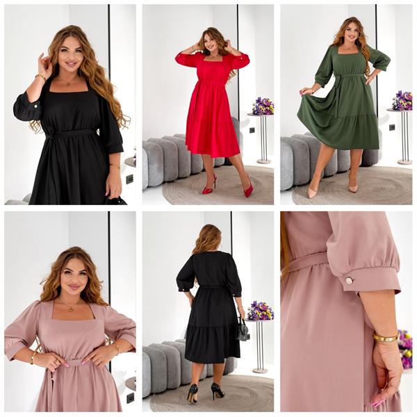 Платье Deliv (L-2XL) 589 red (лето)