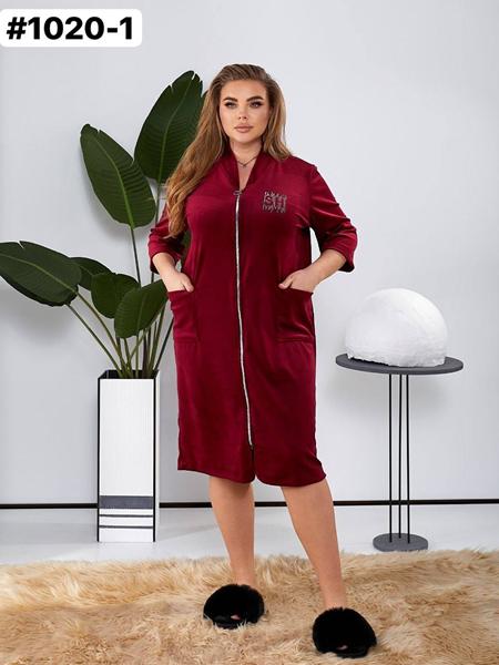 Халат BAT (50-64) 1020-1 wine (деми)