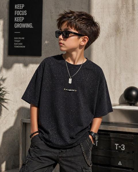 Футболка Major (130-170) 2A30111 black (лето)