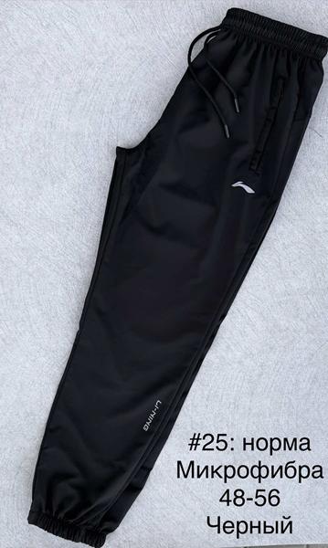 Штаны спорт Shon (48-56) 25 black (лето)