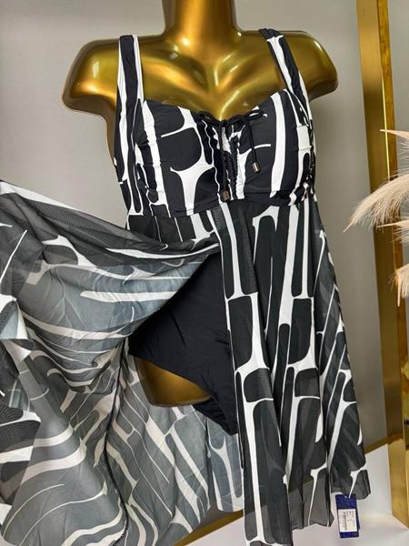 Купальник DFK (50-58) 4017 black-white (лето)