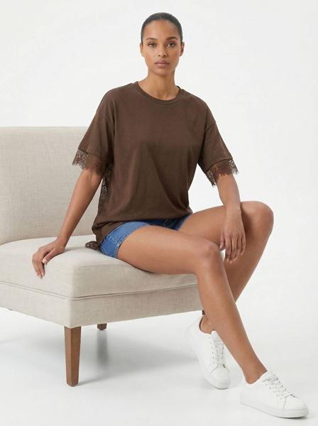 Футболка Nefertiti (S-L) NF241 brown (лето)