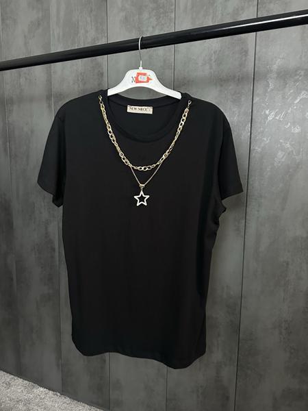 Футболка Nefertiti (S-L) NF247 black (лето)