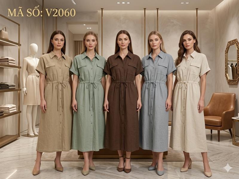 Платье Nefertiti (M-XL) V2060 green (лето)