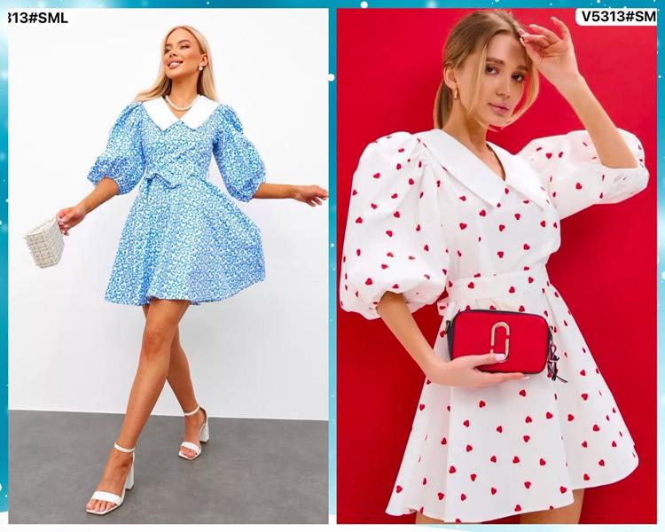 Платье Nefertiti (S-L) V5313 l.blue (лето)