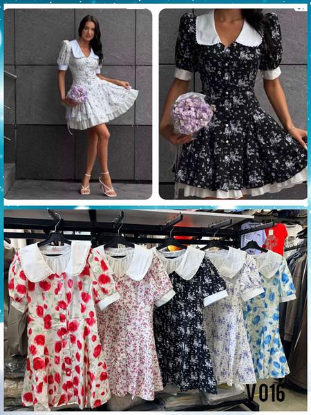 Платье Nefertiti (S-L) V016 white-red (лето)