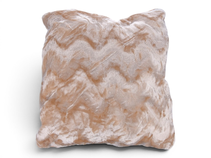 Подушка Obuv OK2 (50*50) Плюш зігзаг (99151-1) молочний (деми)