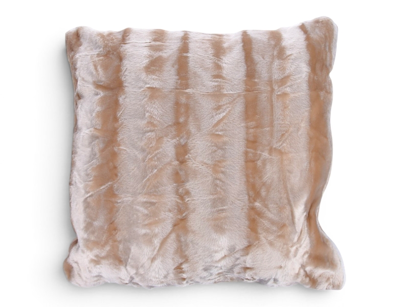 Подушка Obuv OK2 (50*50) Плюш смужка (99151-2) молочний (деми)