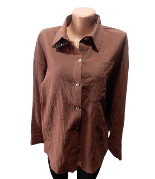 Рубашка MSO (S-XL) 32681 brown (деми)