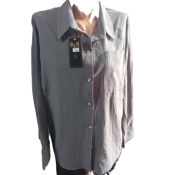 Рубашка MSO (S-XL) 32681 grey (деми)