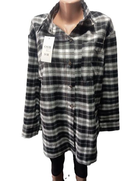 Рубашка MSO (S-3XL) 5369 black (деми)