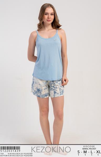 Пижама Trikotag (S-XL) T777 l.blue (лето)