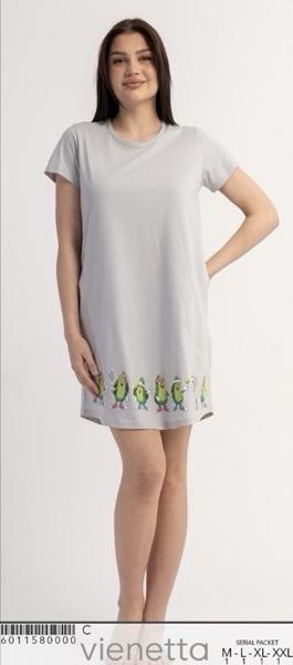 Ночнушка Trikotag (M-2XL) T784 l.grey (лето)