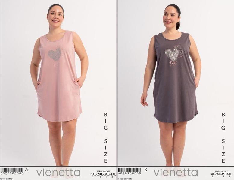 Ночнушка Trikotag (XL-4XL) T787 d.grey (лето)