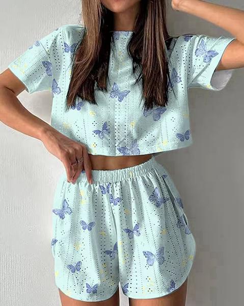 Пижама Trikotag (S-XL) T763 l.blue (лето)