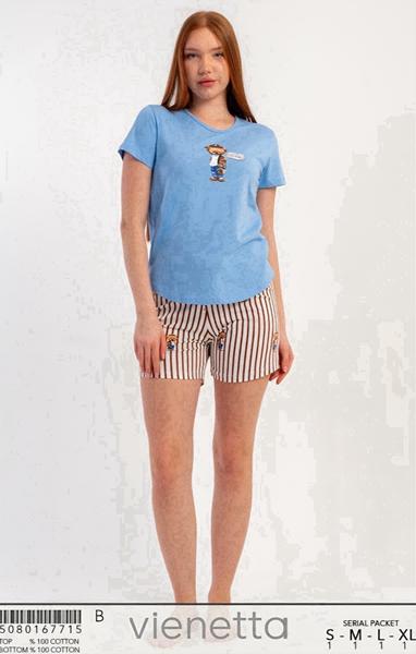 Пижама Trikotag (S-XL) T718 l.blue (лето)