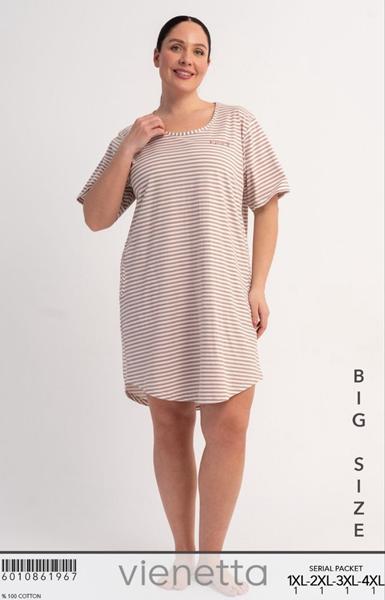 Ночнушка Trikotag (XL-4XL) T788 beige (лето)