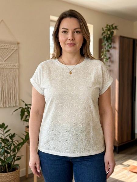 Футболка LeVisha (48-54) 25043-1 milk (лето)