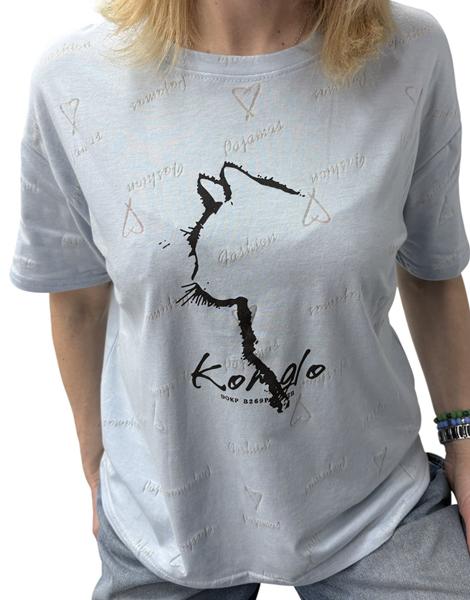 Футболка LeVisha (S-L) 26115 l.blue (лето)