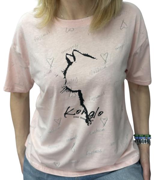 Футболка LeVisha (S-L) 26115 pink (лето)