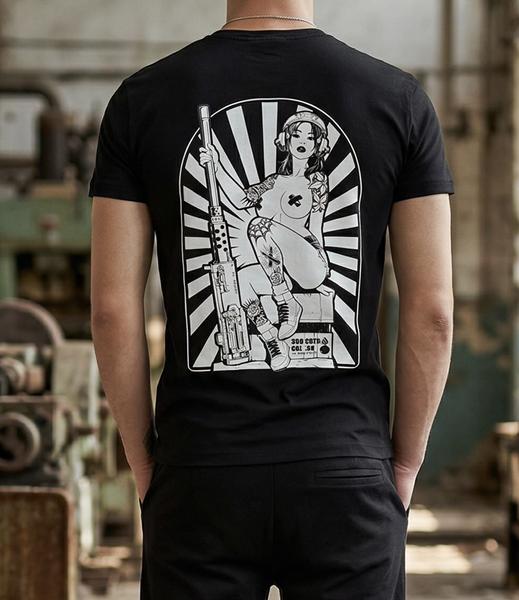Футболка Madoka (M-3XL) 1432 black (лето)