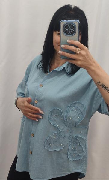 Рубашка Nefertiti (48-54) 8003A l.blue (деми)