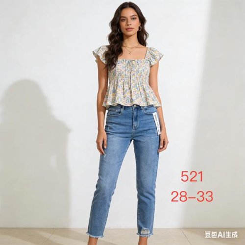 Джинсы NewJeans (28-33) 521 l.blue (деми) NewJeans 521 l.blue