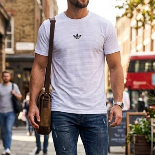 Футболка Delviago (46-54) DL780 white (лето) Delviago DL780 white