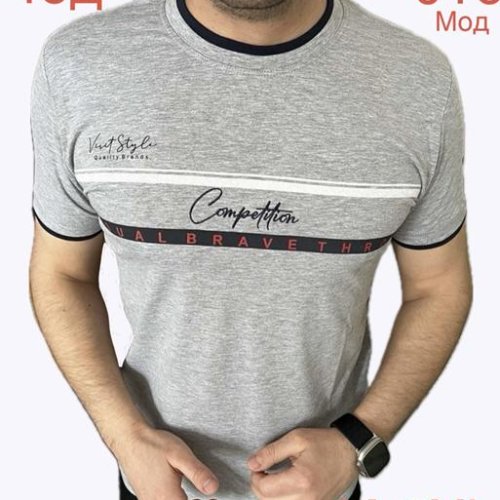 Футболка Надийка (M-2XL) ND1131-016 grey (лето) Надийка ND1131-016 grey