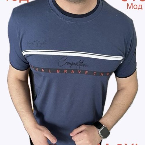 Футболка Надийка (M-2XL) ND1132-016 blue (лето) Надийка ND1132-016 blue