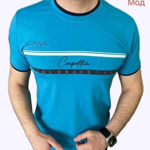 Футболка Надийка (M-2XL) ND1136-016 l.blue (лето) Надийка ND1136-016 l.blue