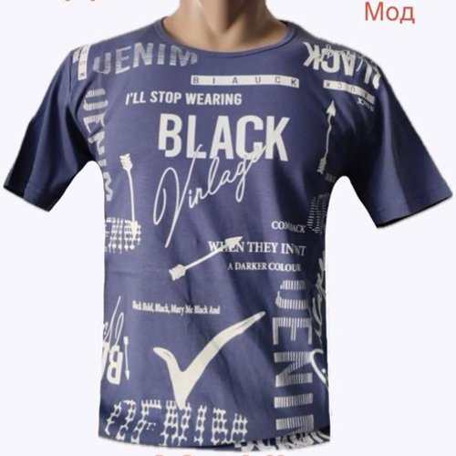 Футболка Надийка (M-2XL) ND1159-0754 blue (лето) Надийка ND1159-0754 blue