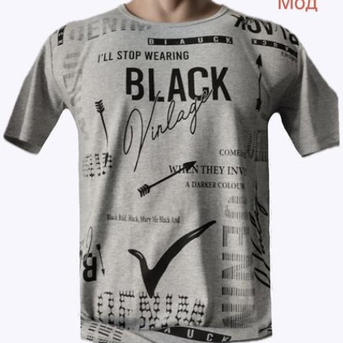 Футболка Надийка (M-2XL) ND1161-0754 grey (лето) Надийка ND1161-0754 grey