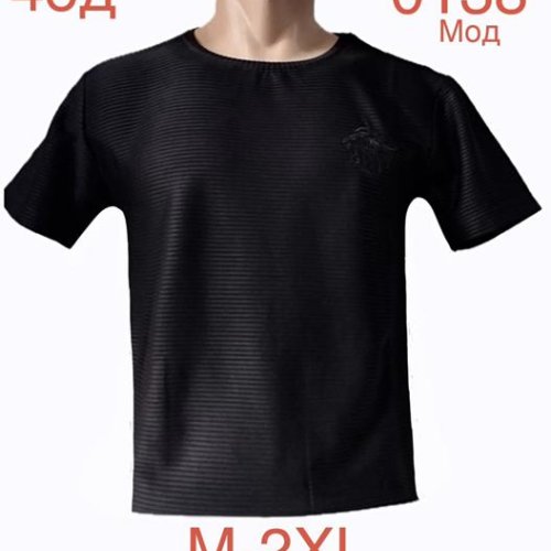 Футболка Надийка (M-2XL) ND1164-0138 black (лето) Надийка ND1164-0138 black