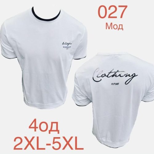 Футболка Надийка (2XL-5XL) ND1206-027 white (лето) Надийка ND1206-027 white