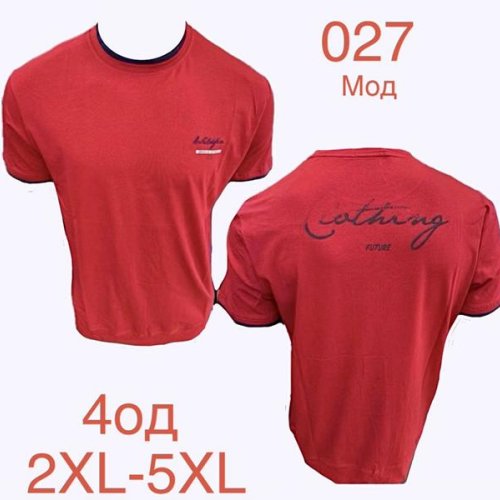 Футболка Надийка (2XL-5XL) ND1212-027 red (лето) Надийка ND1212-027 red