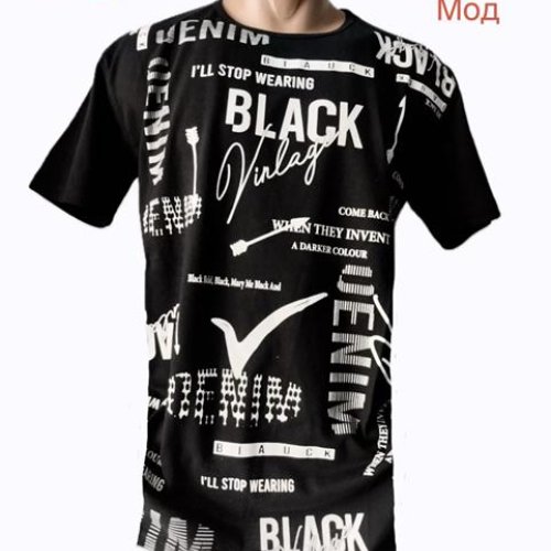 Футболка Надийка (XL-4XL) ND1232-754 black (лето) Надийка ND1232-754 black