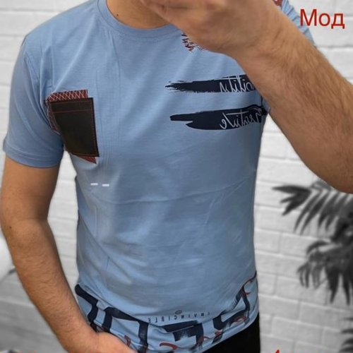 Футболка Надийка (2XL-5XL) ND1242-21 l.blue (лето) Надийка ND1242-21 l.blue