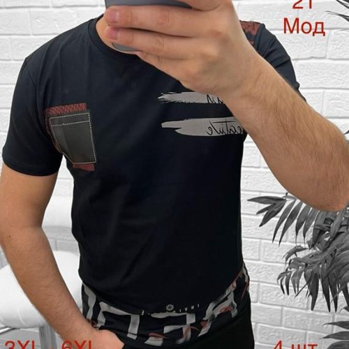 Футболка Надийка (2XL-5XL) ND1243-21 black (лето) Надийка ND1243-21 black