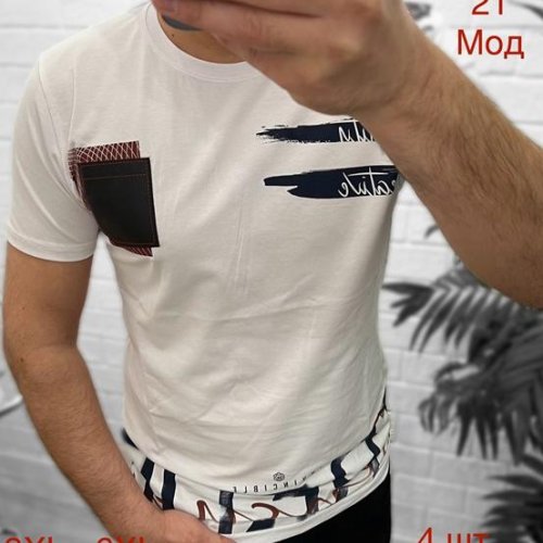 Футболка Надийка (2XL-5XL) ND1245-21 white (лето) Надийка ND1245-21 white