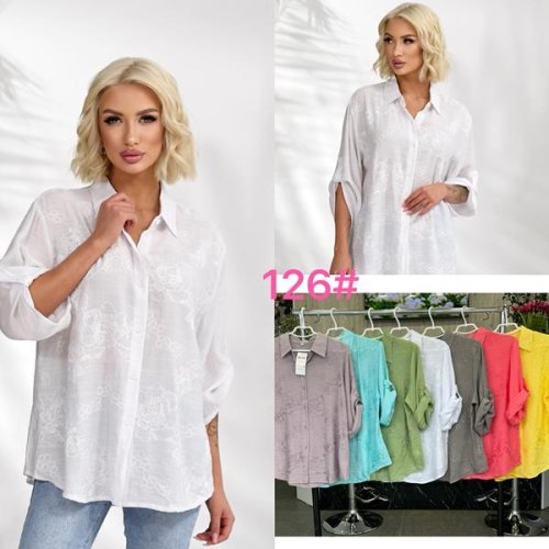 Рубашка JJF (XL-4XL) 126 coral (лето) JJF 126 coral