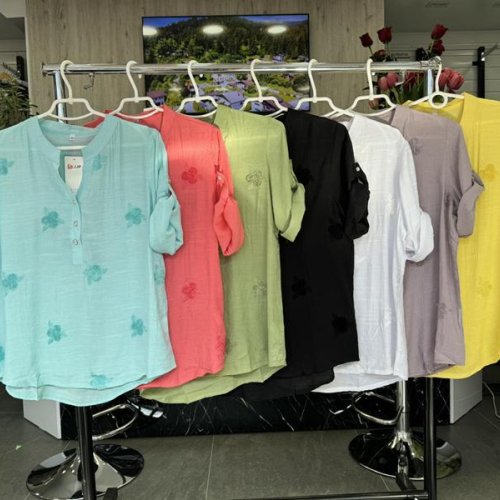 Блузка JJF (XL-4XL) 2210 coral (лето) JJF 2210 coral