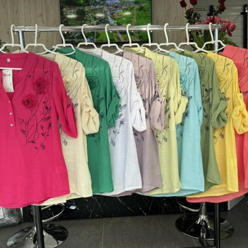 Блузка JJF (XL-4XL) 281 white (лето) JJF 281 white