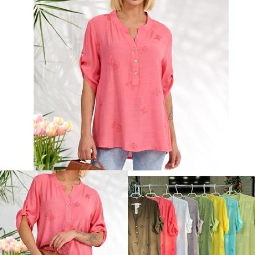 Блузка JJF (XL-4XL) 289 pink (лето) JJF 289 pink