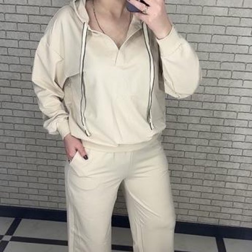 Костюм спорт Valentina (48-56) 032 beige (деми) Valentina 032 beige