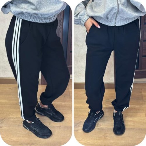 Штаны спорт Valentina (42-56) 210 black (деми) Valentina 210 black