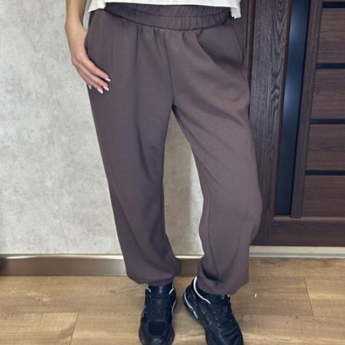 Штаны спорт Valentina (42-56) 211 brown (деми) Valentina 211 brown