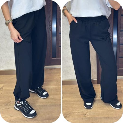 Штаны спорт Valentina (42-56) 219 black (деми) Valentina 219 black